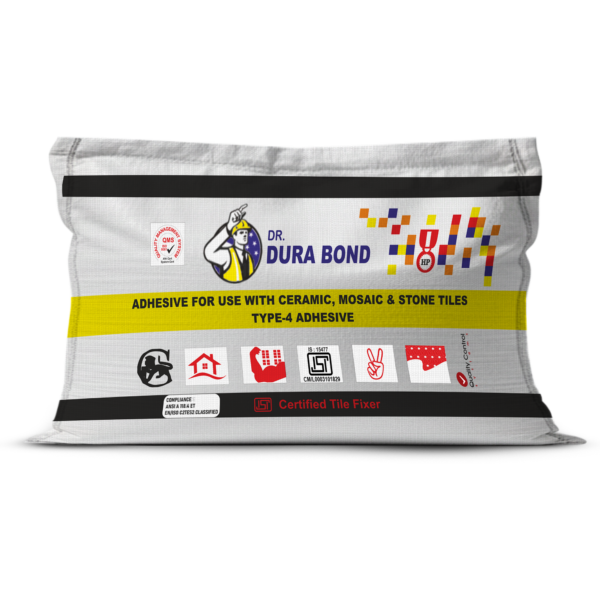 Tile Adhesive – Advanced Bonding Solutions by Dr. Durabond DR Dura Bond Platinum Star Tile Adhesive 20Kg grey bag