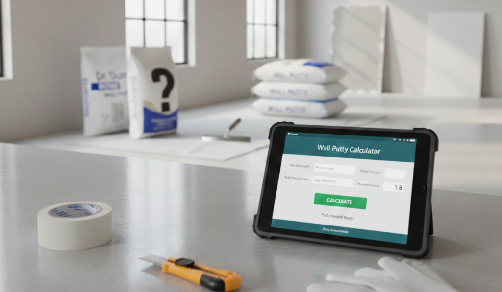 Dr. Durabond wall putty calculator and wall putty cost calculator tool